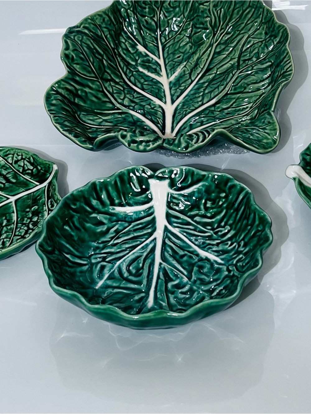 Vintage Olfaire Cabbage Leaf Bowl Mold #807 made in Portugal